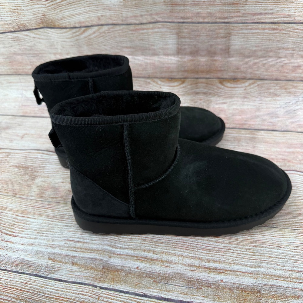 Kirkland Signature Black Shearling Mini Boots Suede Ankle US 9‎ 7771757 NEW